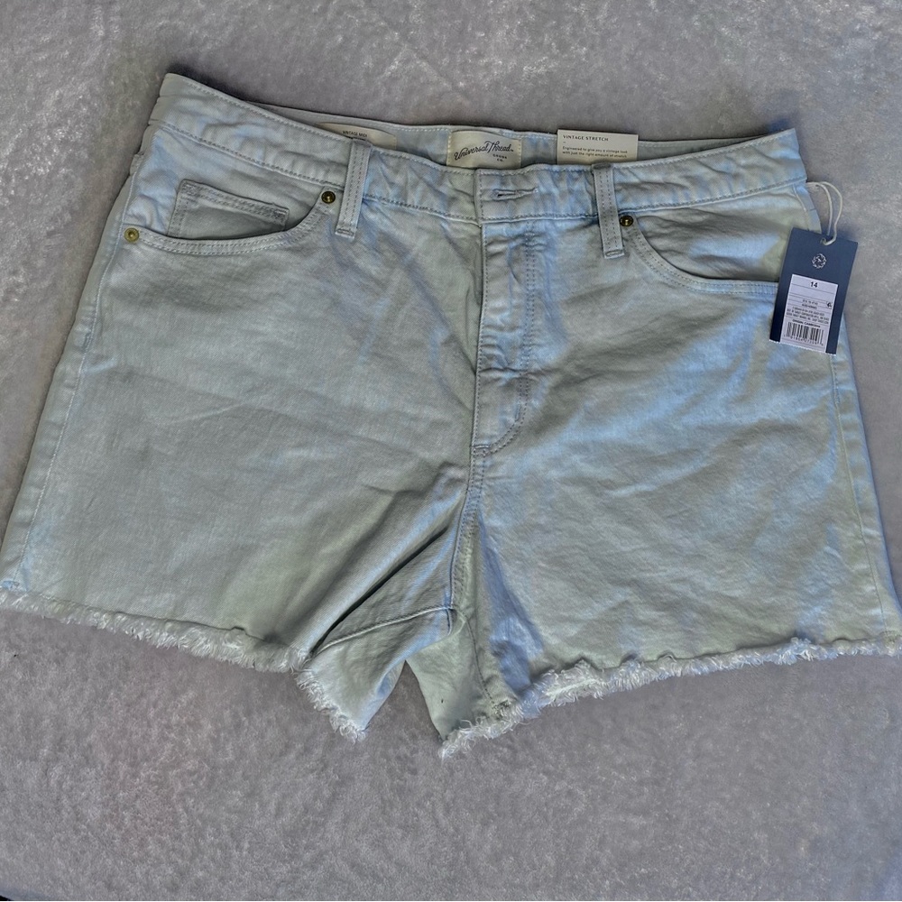 Light blue denim vintage stretch shorts